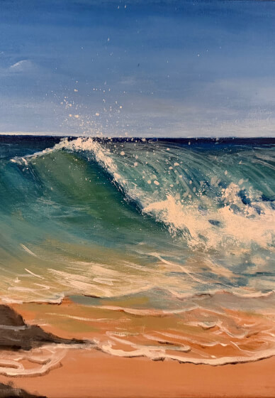 Ocean Wave Paint and Sip Class