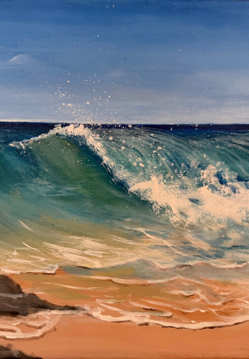 Ocean Wave Paint and Sip Class