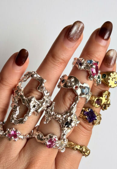 Organic Lost Wax Ring Making Class with Gems Workshop