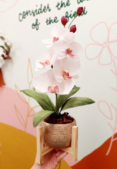 Ornamental Paper Orchid Making Class with High Tea