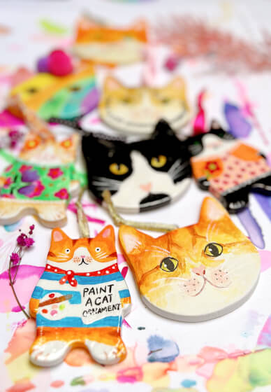 Paint a Cat Ornament Workshop