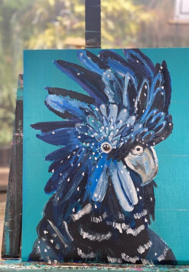 Paint and Paella: Black Cockatoo