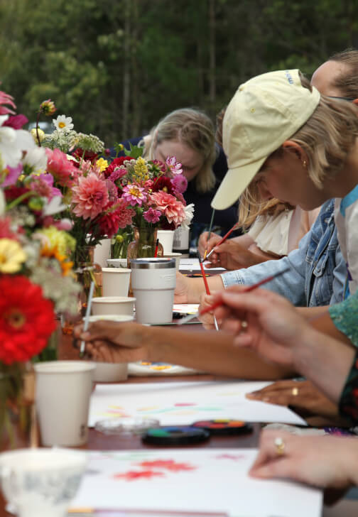 Paint and Pick: Watercolour Workshop in the Flower Field
