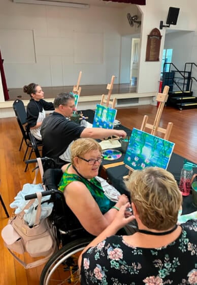 Paint and Relax Class for NDIS Students