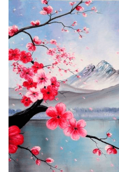 Paint and Sip at Home: Cherry Blossoms