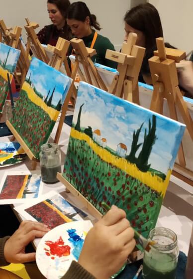 Paint and Sip at Home: Poppies à La Van Gogh
