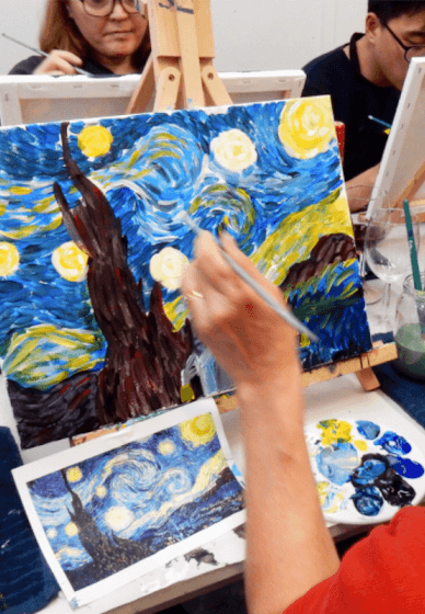 Paint and Sip at Home: the Starry Night