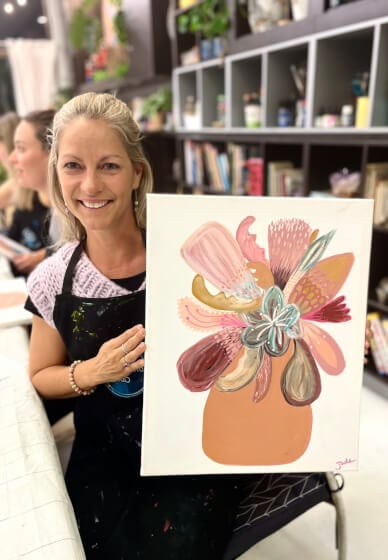 Paint and Sip Class: Abstract Pattern Flowers