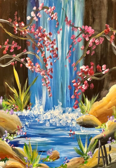 Paint and Sip Class: Acrylic Waterfall