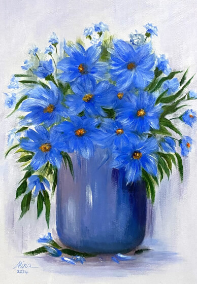 Paint and Sip Class: Blue Flowers