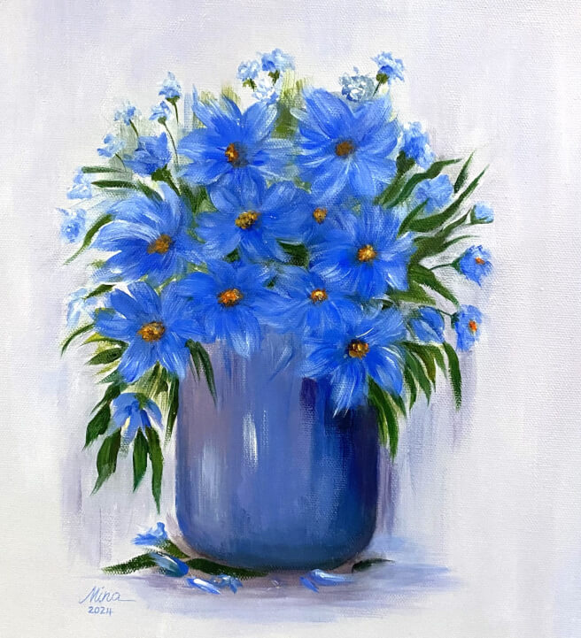 Paint and Sip Class: Blue Flowers