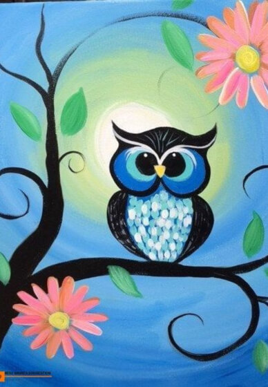Paint and Sip Class: Blue Owl