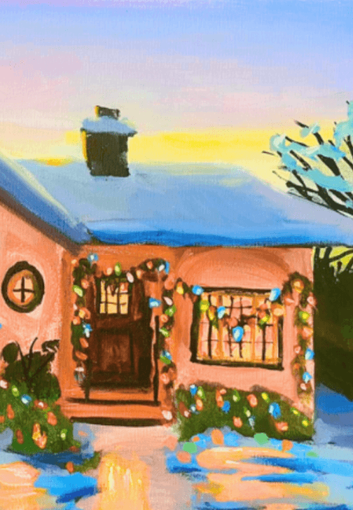 Paint and Sip Class: Christmas House