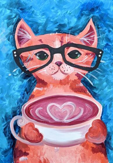 Paint and Sip Class: Coffee Cool Cat