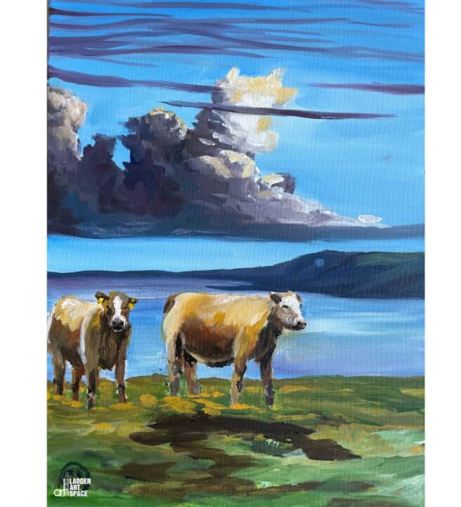 Paint and Sip Class: Cows in the Meadow