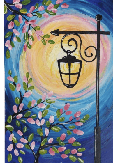 Paint and Sip Class: Floral Lampshade