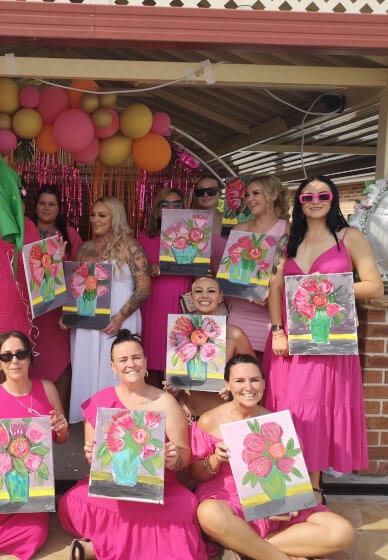 Paint and Sip Class for Hens Parties