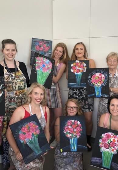 Paint and Sip Class for Private Functions in Restaurant