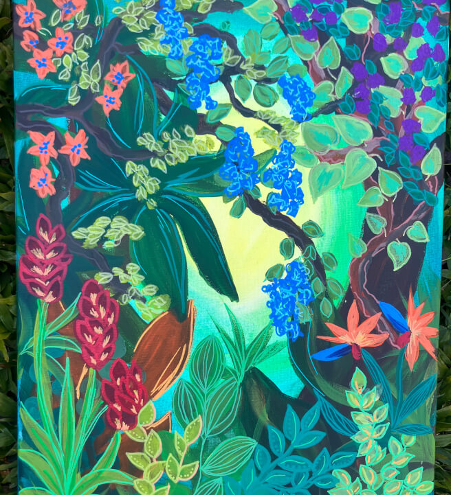 Paint and Sip Class: Funky Rainforest