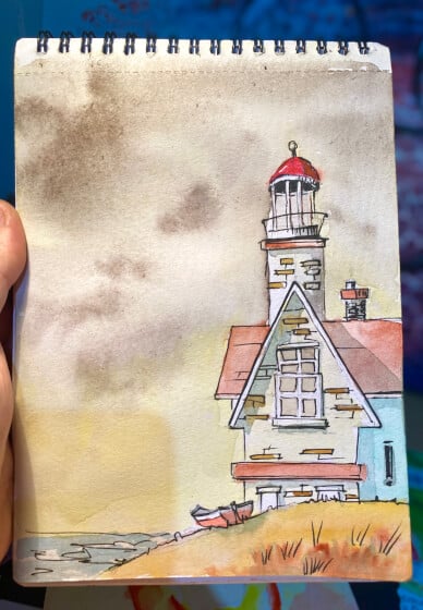 Paint and Sip Class: Ink and Watercolour Eclectic Buildings