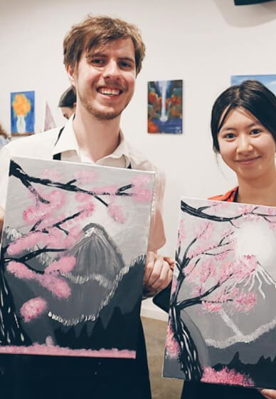 Paint and Sip Class: Japanese Cherry Blossoms