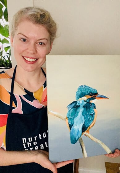 Paint and Sip Class: Kingfisher Bird