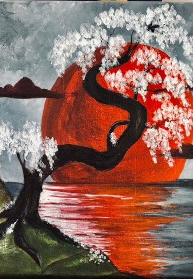 Paint and Sip Class: Land of the Rising Sun