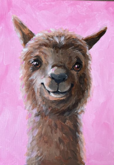Paint and Sip Class: Llama