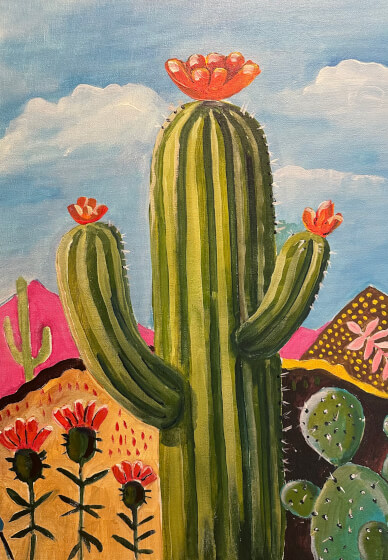 Paint and Sip Class: Mexican Cactus