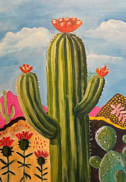 Paint and Sip Class: Mexican Cactus
