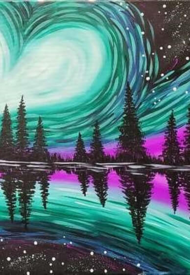 Paint and Sip Class: Northern Love Lights