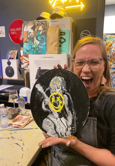 Paint and Sip Class: Painting Records