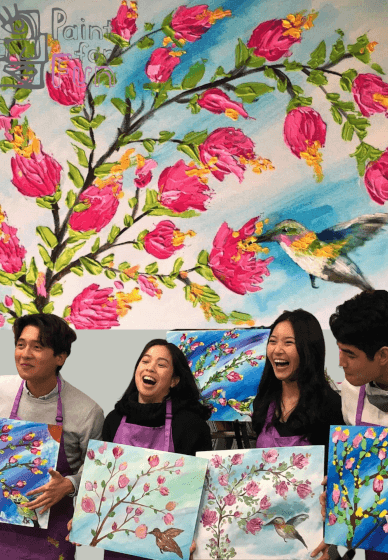 Paint and Sip Class: Palette Knife Hummingbirds