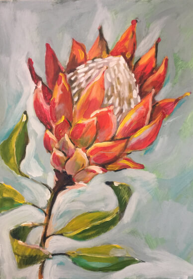 Paint and Sip Class: Protea Flower