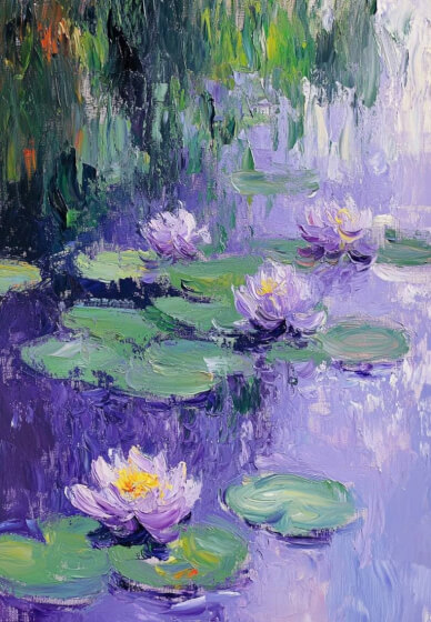 Paint and Sip Class: Purple Water Lilies