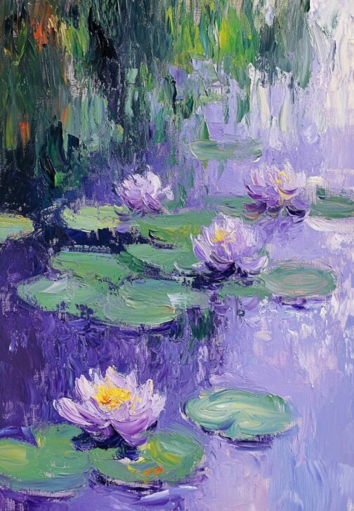 Paint and Sip Class: Purple Water Lilies