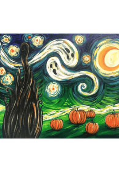 Paint and Sip Class: Spooky Starry Night