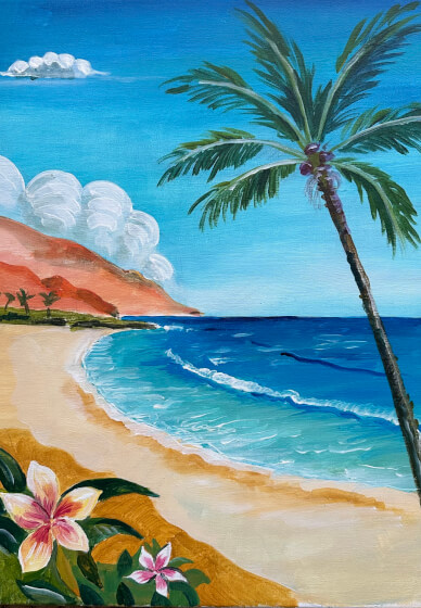 Paint and Sip Class: Tropical Beach Holiday