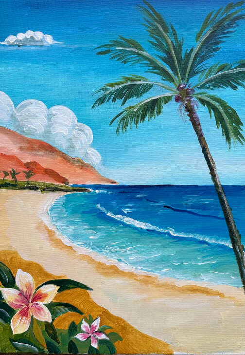 Paint and Sip Class: Tropical Beach Holiday