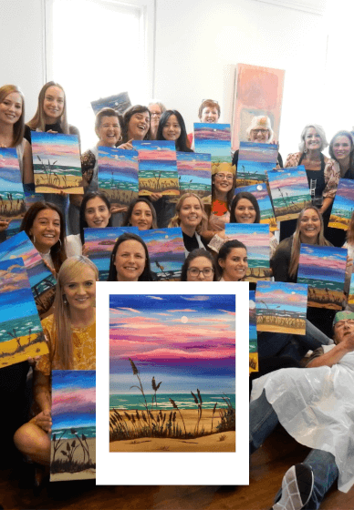 Paint and Sip Class: Twilight Walk on the Beach
