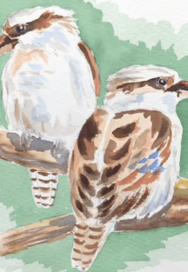 Paint and Sip Class: Watercolour Kookaburra