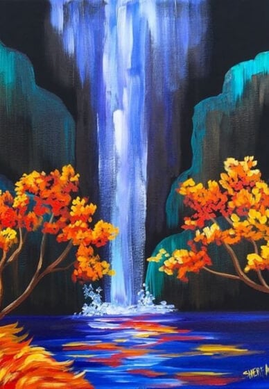 Paint and Sip Class: Waterfall