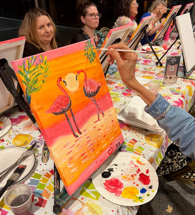 Paint and Sip Class with Dinner