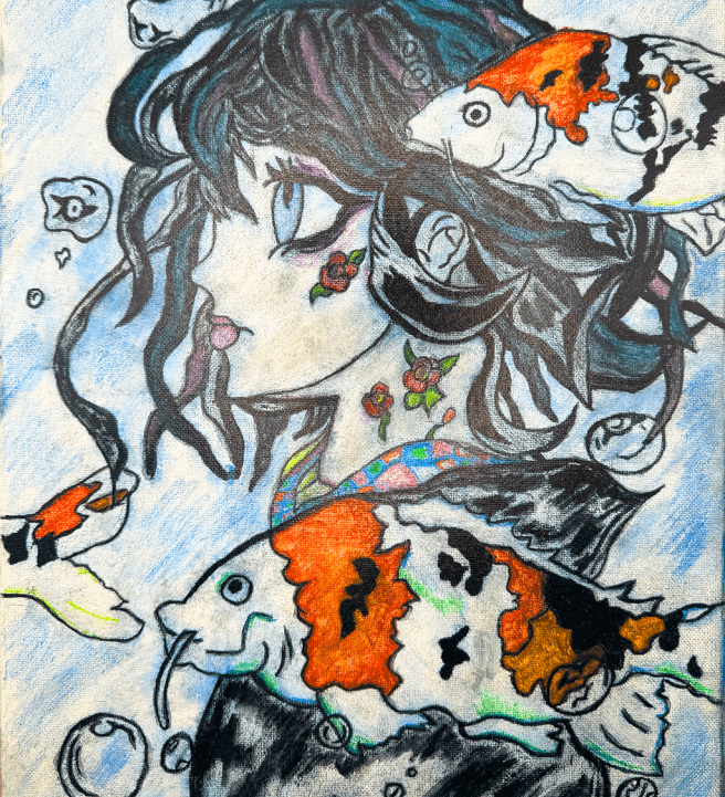 Paint and Sit – Underwater Girl NDIS Friendly