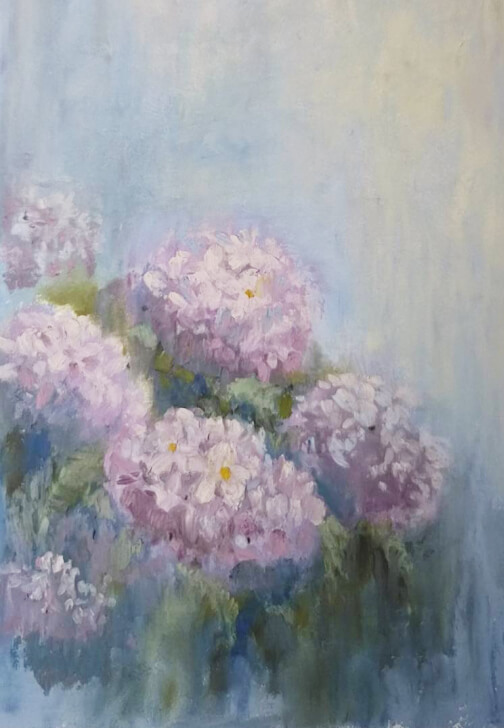 Paint Dreamy Hydrangeas - Oil Pastels Class