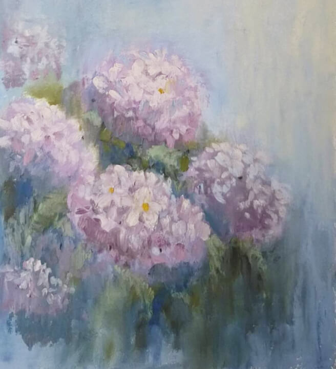 Paint Dreamy Hydrangeas - Oil Pastels Class