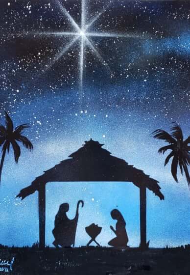 Paint N Sip - Nativity Scene Step by Step Class