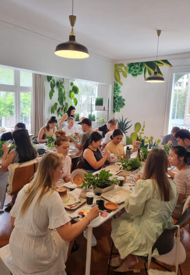 Paint, Plant and Sip Class: Ceramic Painting and Gardening