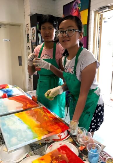 Paint Pouring Class for Kids