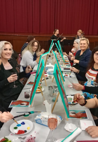 Paint, Sip and Bootscootin Line Dancing Workshop